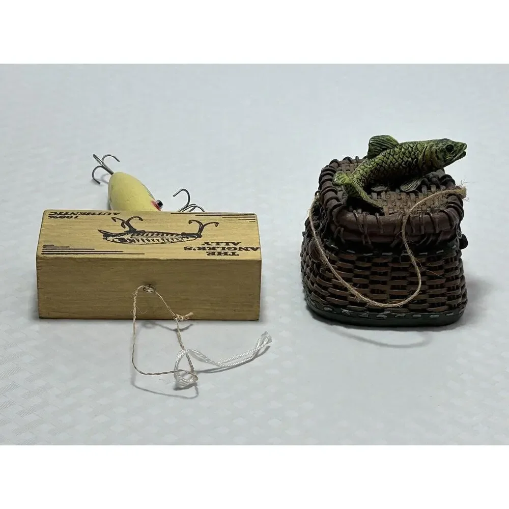 Set Of Two Fishing‎ Christmas Ornaments